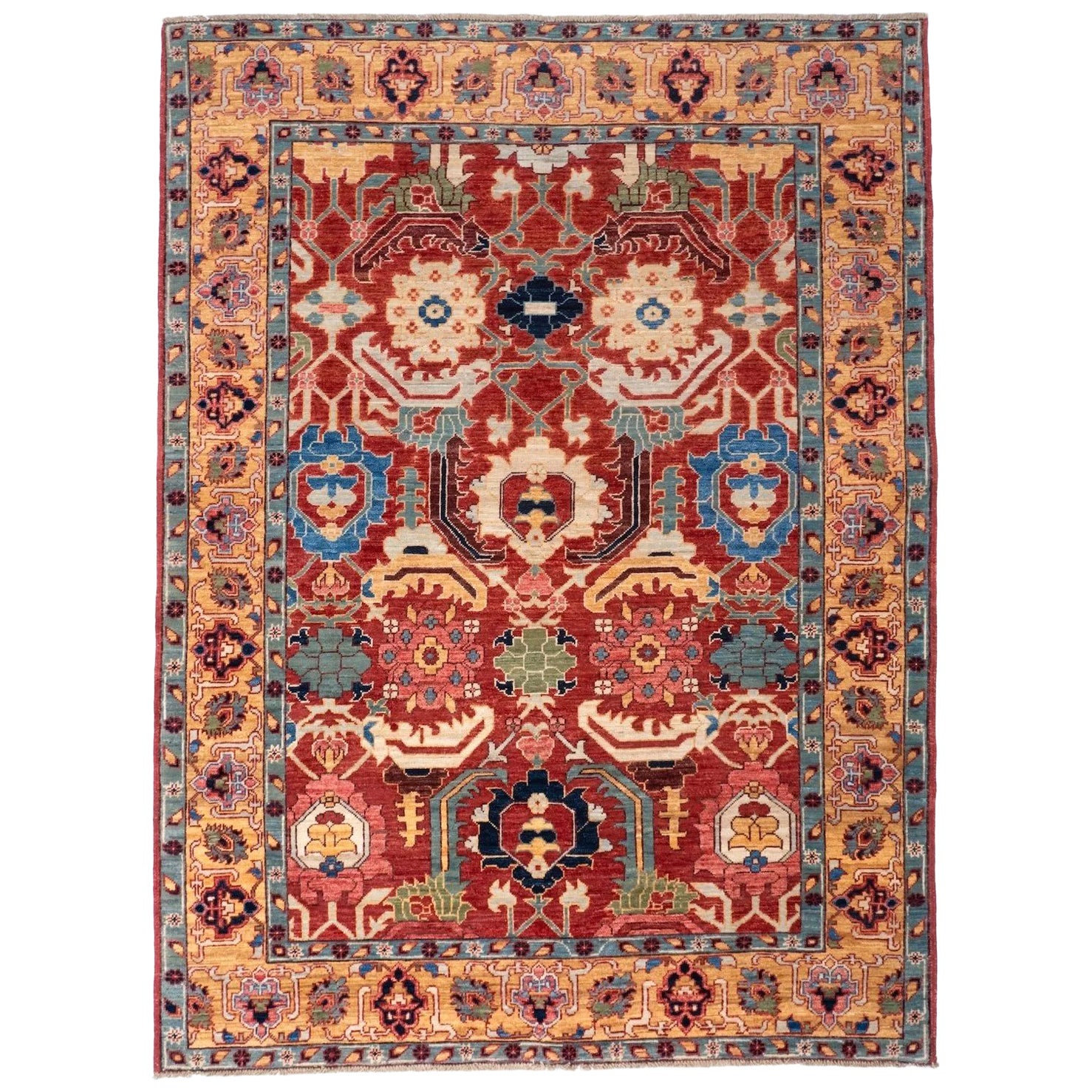 Afghan Bakhshayesh Tribal Hand-Knotted Wool Rug, 4'4" x 5'10"