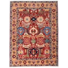 Tapis afghan en laine noué à la main de la tribu des Bakhshayesh, 4'4" x 5'10"