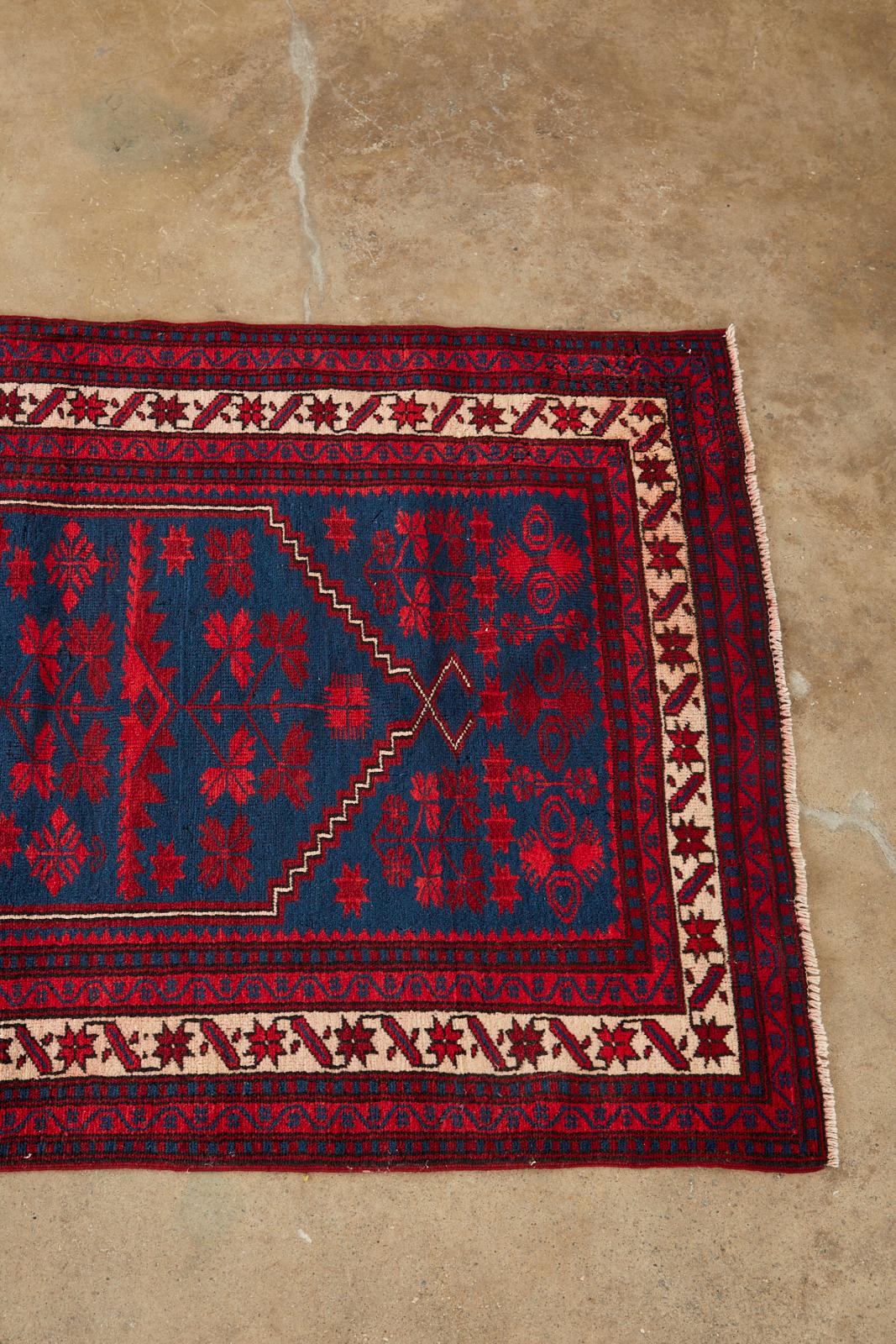 20th Century Afghan Baluch Turkmen Style Rug Carpet For Sale