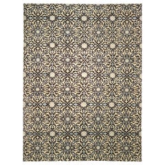Afghanischer Blauer Geometrischer Teppich
