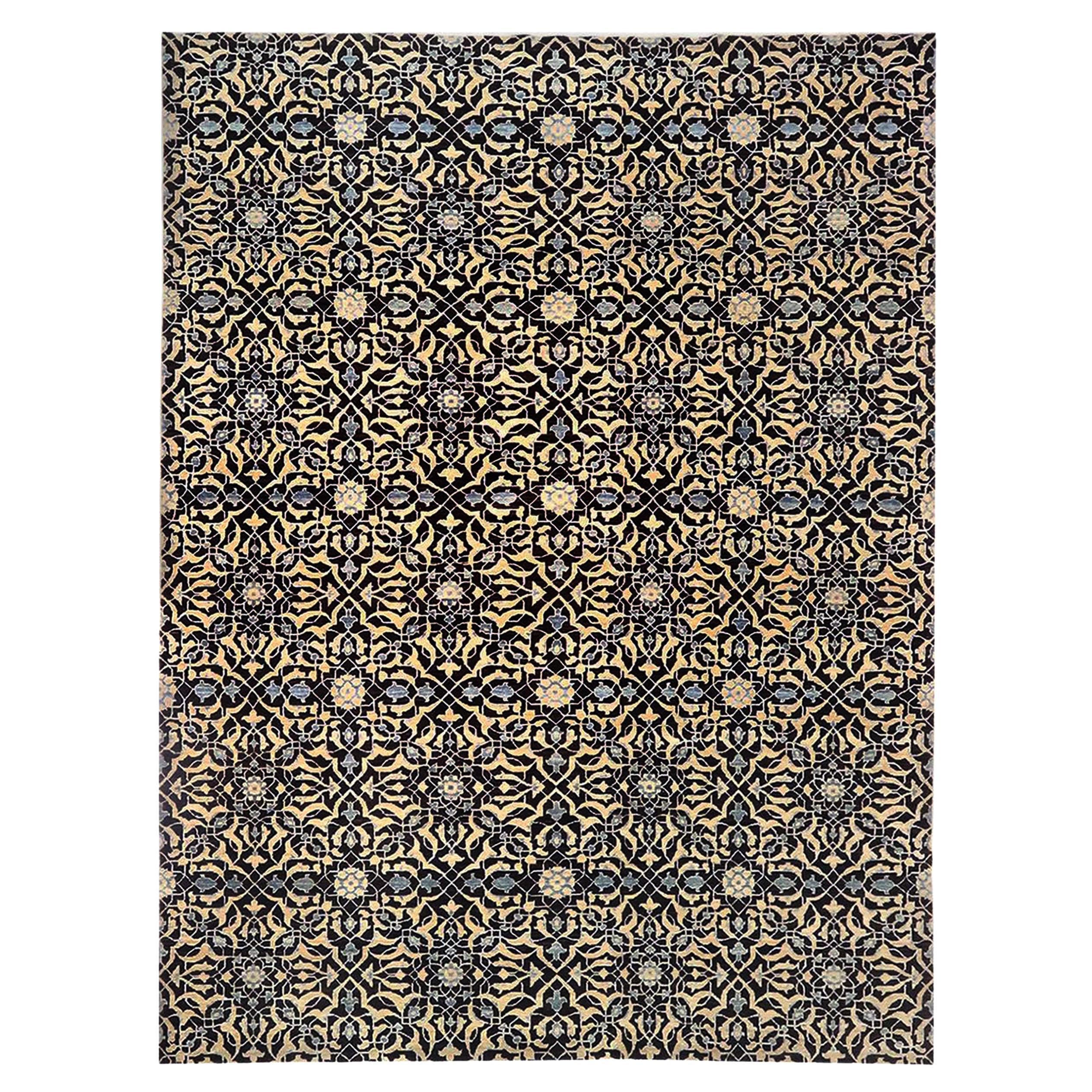 Afghan Blue Geometric Rug