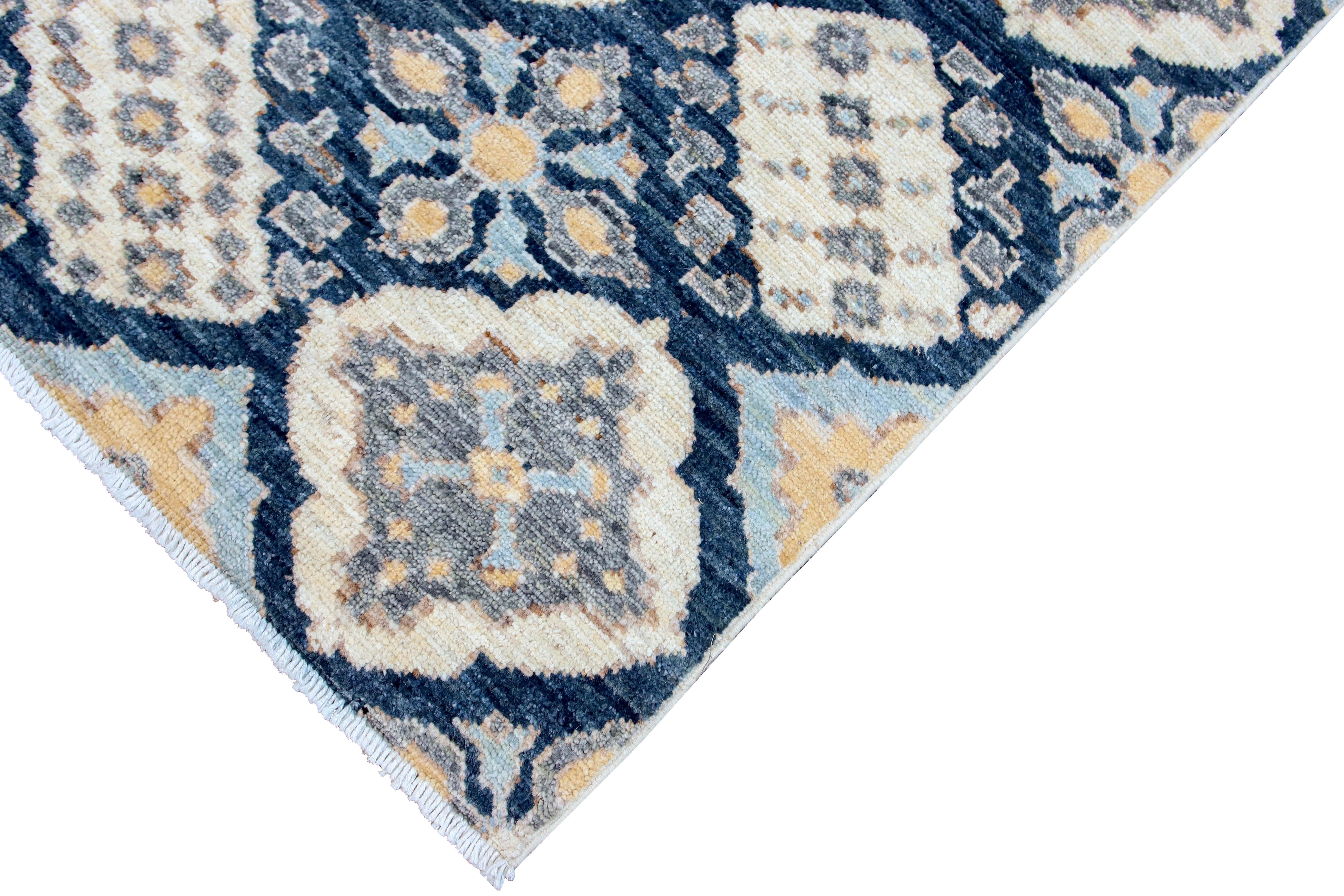 20th Century Afghan Blue Rug For Sale