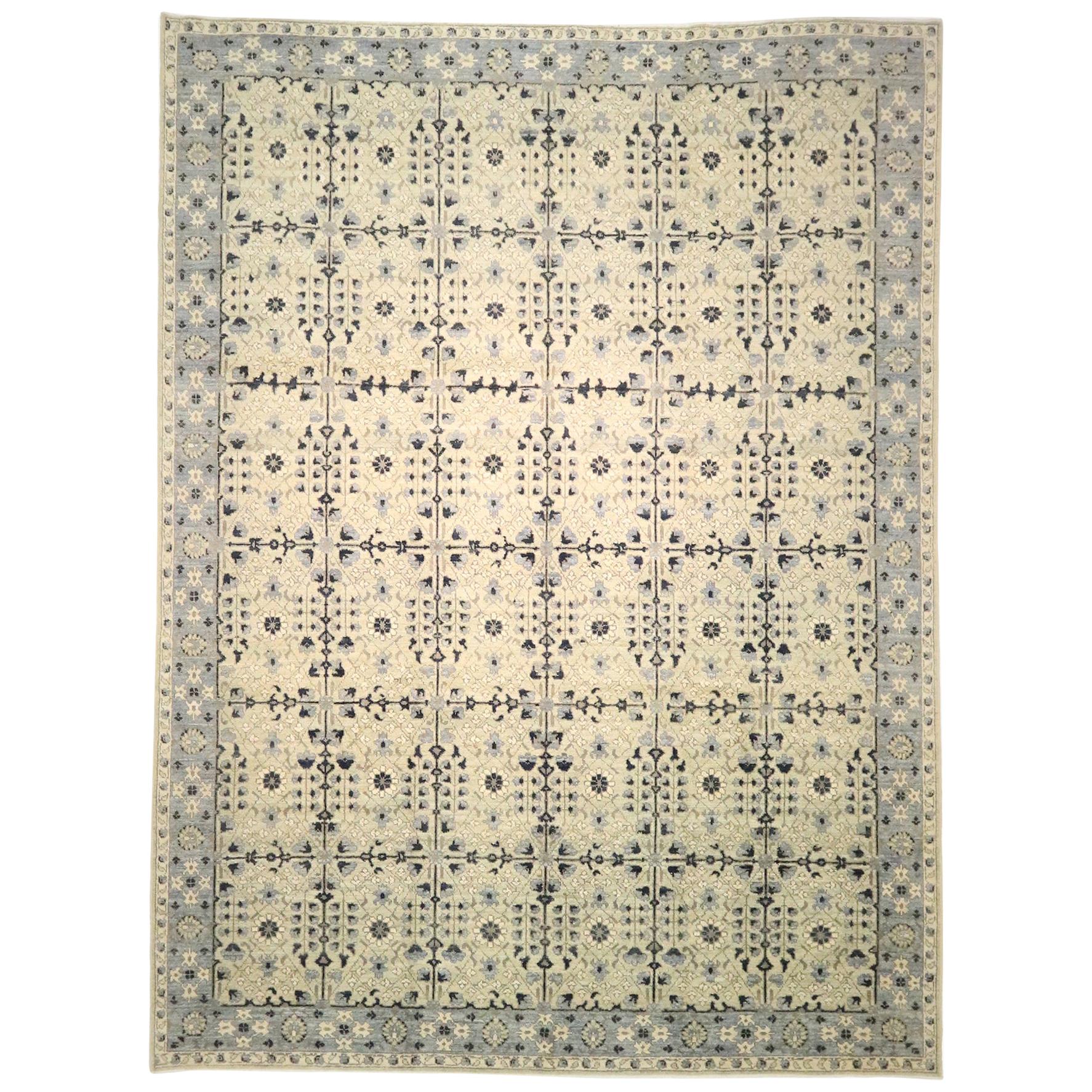 Tapis transitionnel bleu afghan