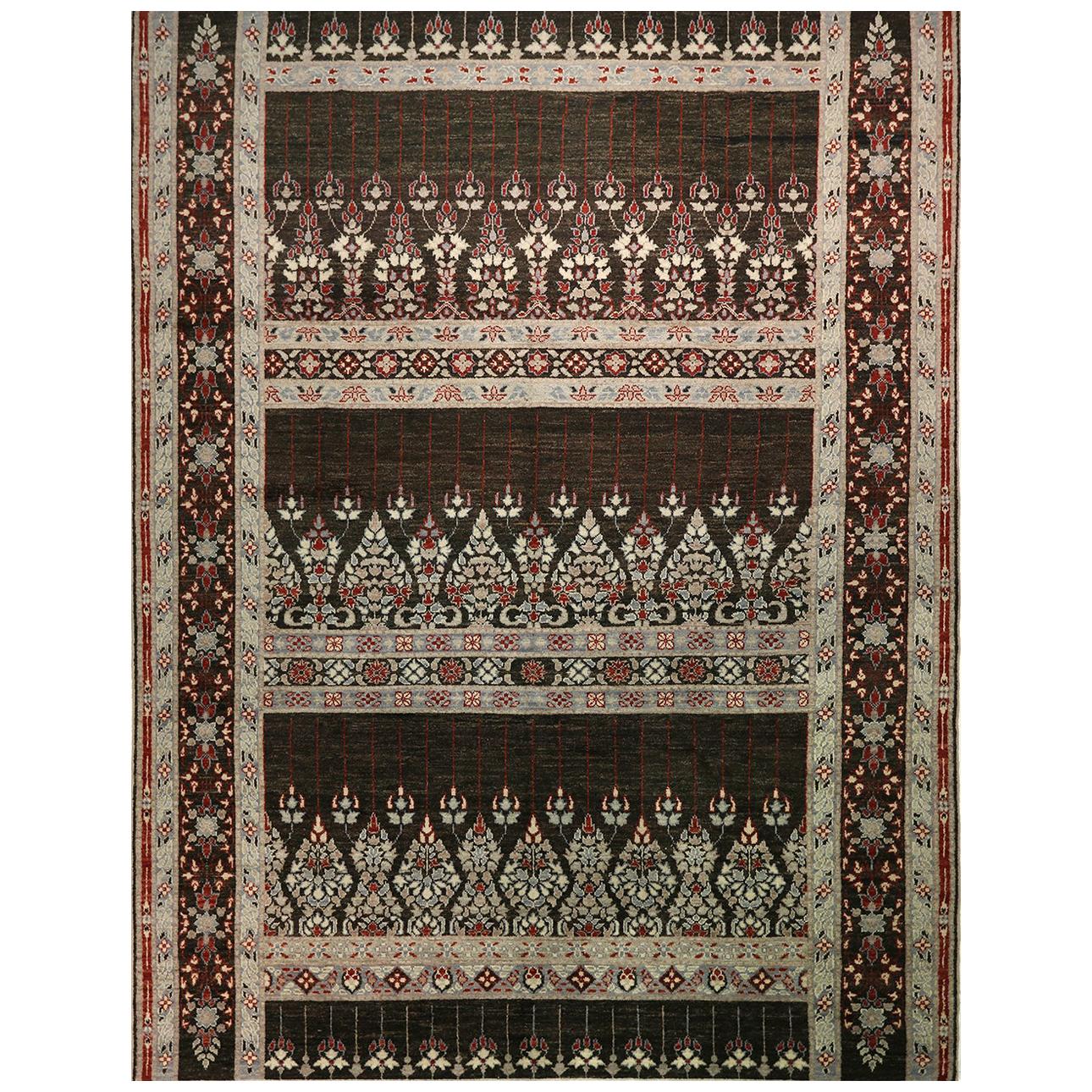 Afghan Brown Red Transitional Rug For Sale