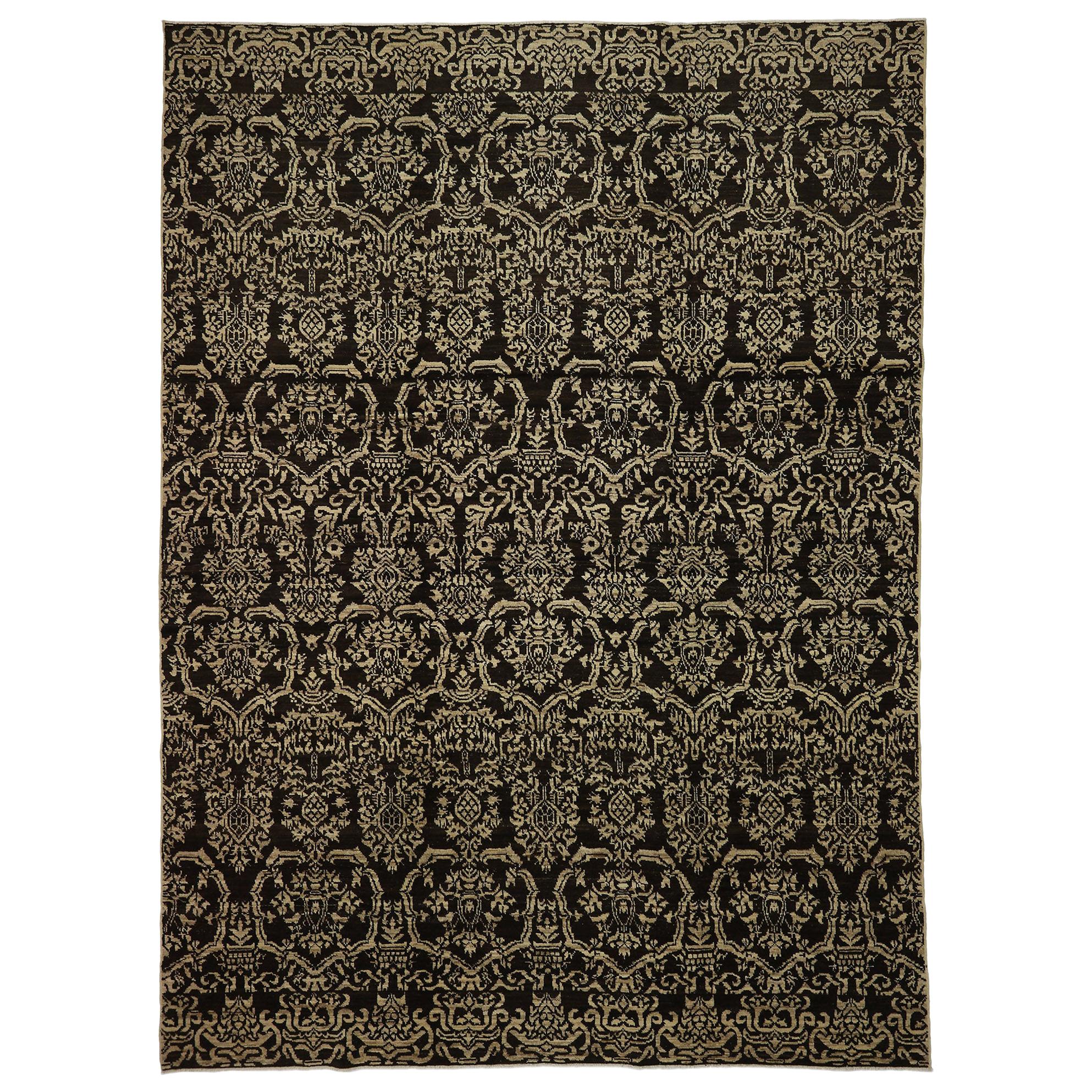 Afghan Brown Transitional Rug For Sale