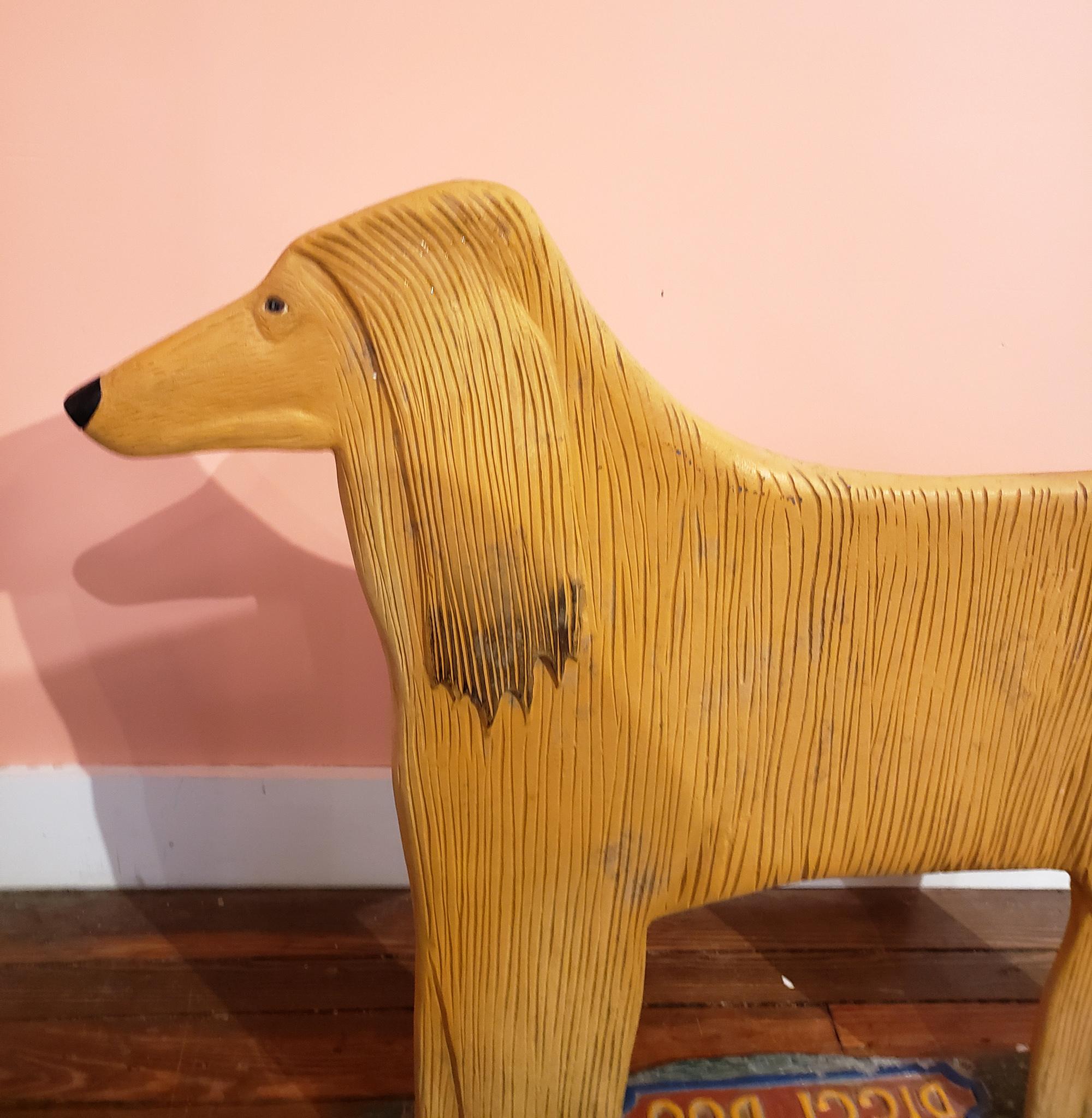 Afghan Dog Sculptures, by Stephen Huneck, Vermont, 1991, Signed and Dated 2
