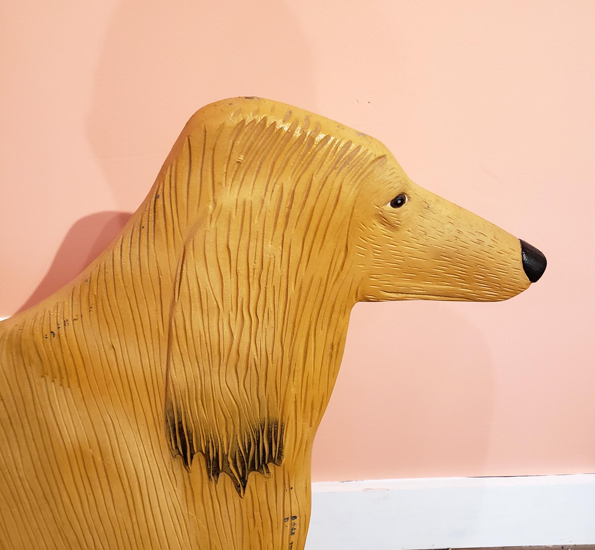 Afghan Dog Sculptures, by Stephen Huneck, Vermont, 1991, Signed and Dated In Good Condition In Downingtown, PA