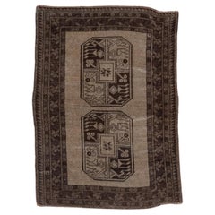 Antique Afghan Double Motif Rug in Midnight Sand 