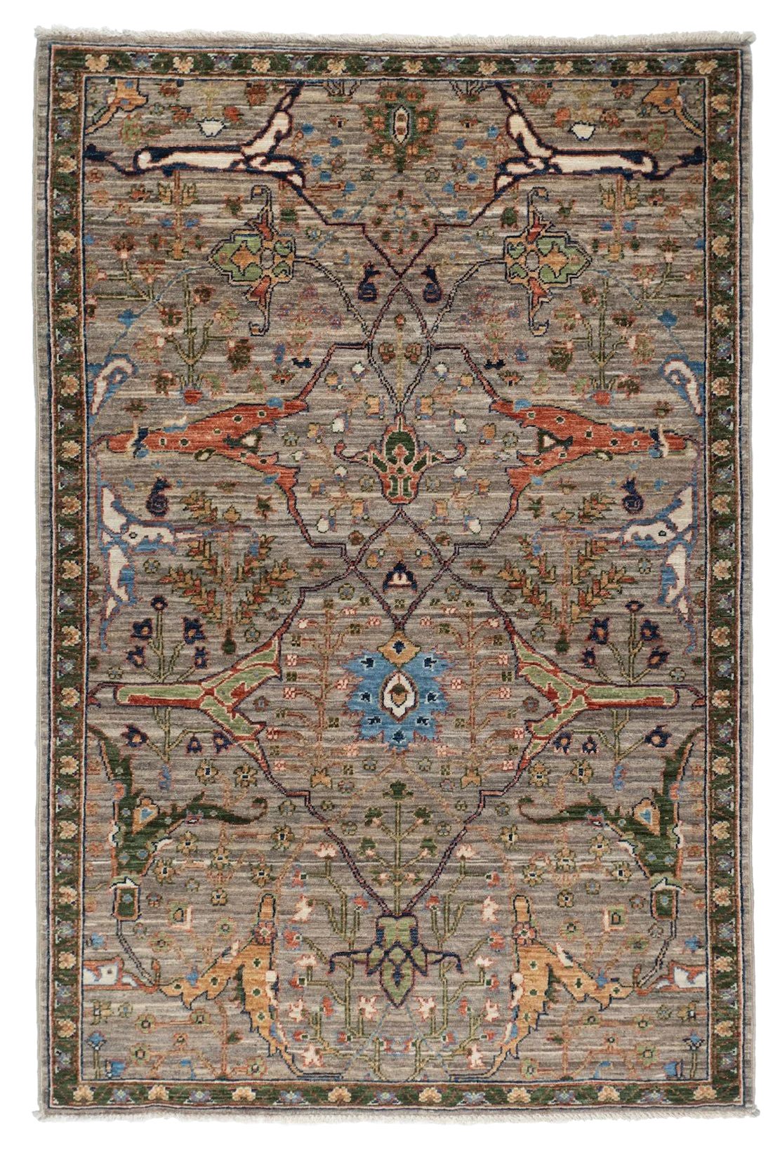 Afghan Farahan Classic Hand-Knotted Wool Rug, 3'2" x 4'10"