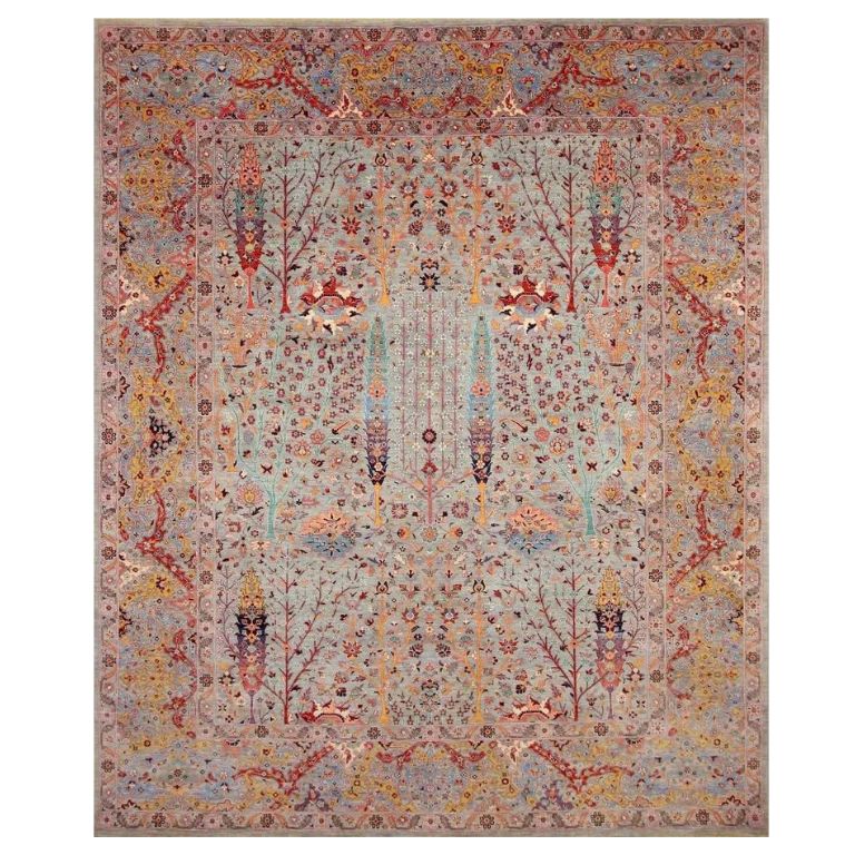 Afghan Farahan Classic Hand-Knotted Wool Rug, 7'11" x 9'8"