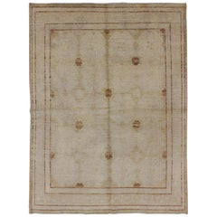 Afghan Khotan Rug with All-Over Geometric-Floral Pattern