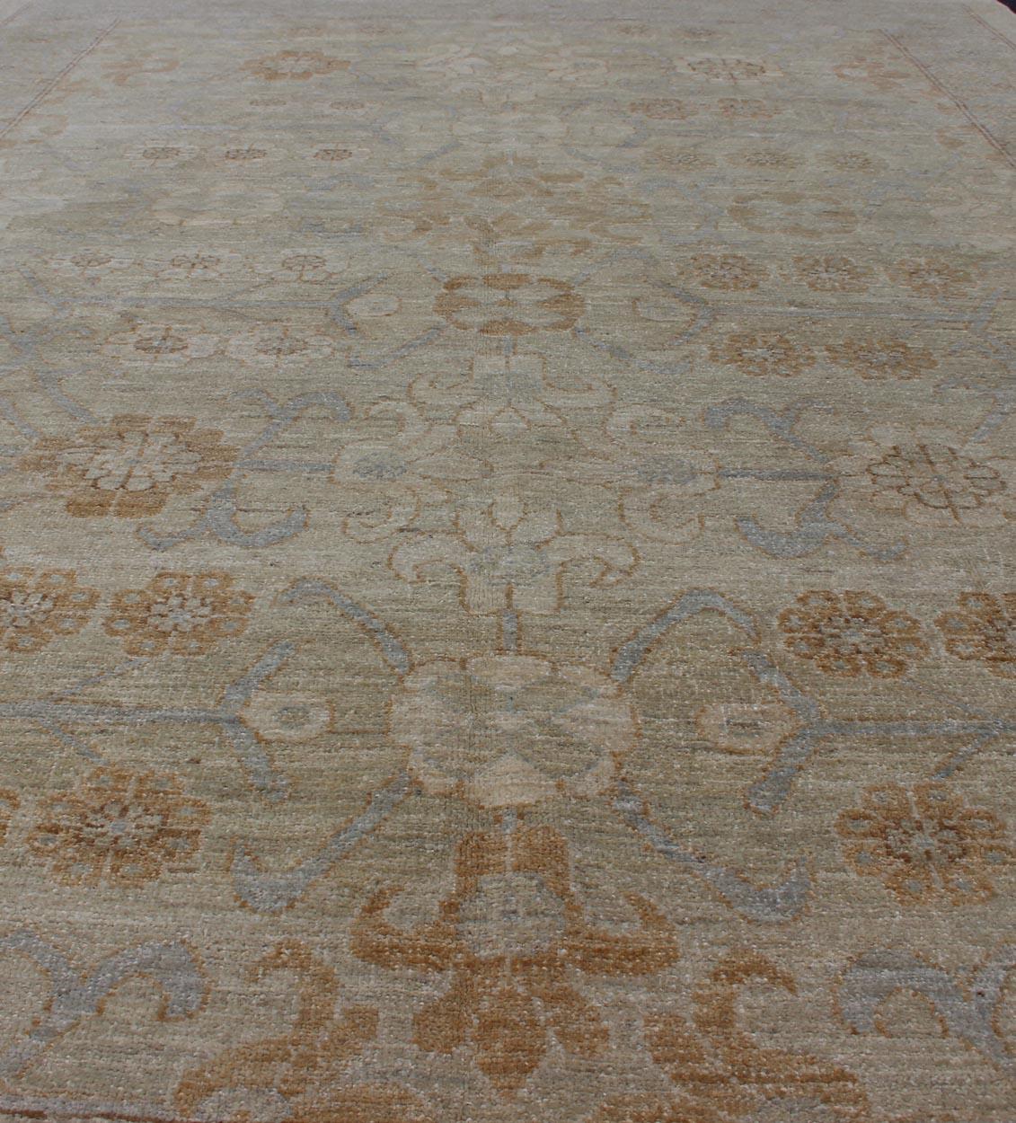 Feiner moderner Khotan-Teppich aus Afghanistan mit durchgehendem geometrischem Muster im Angebot 4