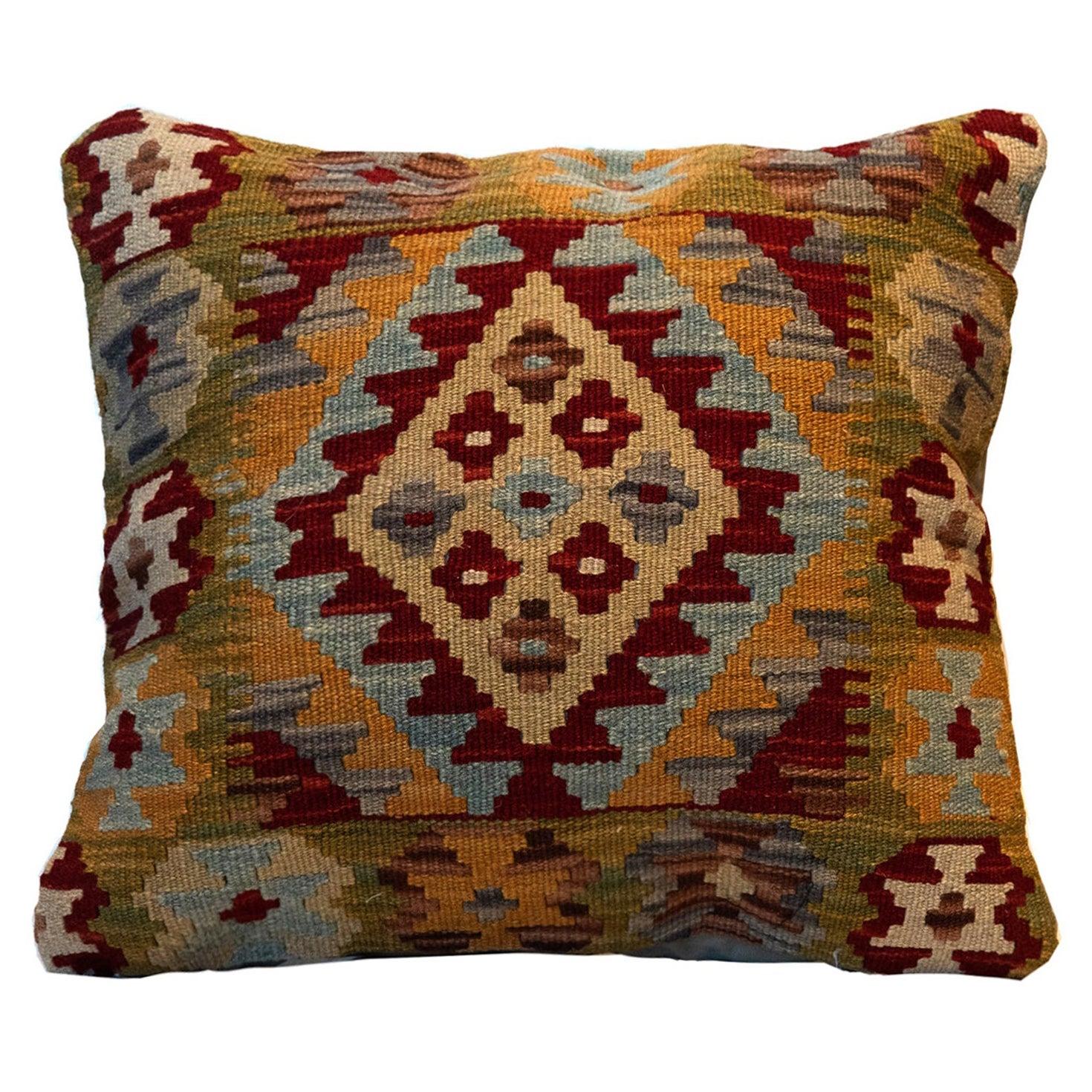 Afghan Kilim Cushion Cover Handwoven Wool Scatter Pillow Case at 1stDibs