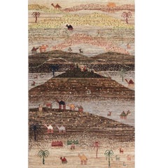 Afghan Luri Gabbeh Tribal Hand-Knotted Wool Rug, 3'2" x 4'11"