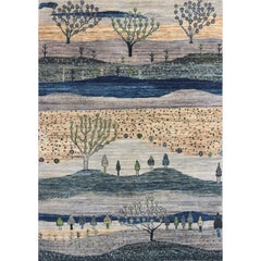 Afghan Luri Gabbeh Tribal Hand-Knotted Wool Rug, 4'3" x 5'11"
