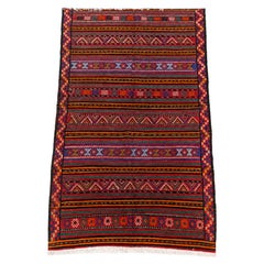 Afghan Maimana-Style Persian Tribal Kilim Rug, 58 x 96 in