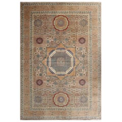 Afghan Mamluk Classic Hand-Knotted Wool Palace Rug, 13'1"x19'2"