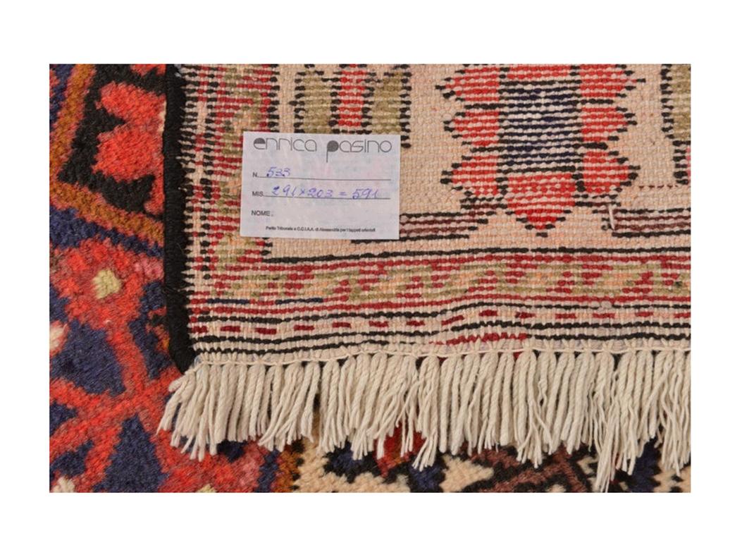 nr. 533 - Old carpet, knotted by women under the tents of Oriental nomads This mosaic design is very popular in the west, also because it's easy to make  and very sturdy. The women work on the loom, aided by their children.
Good price for closing