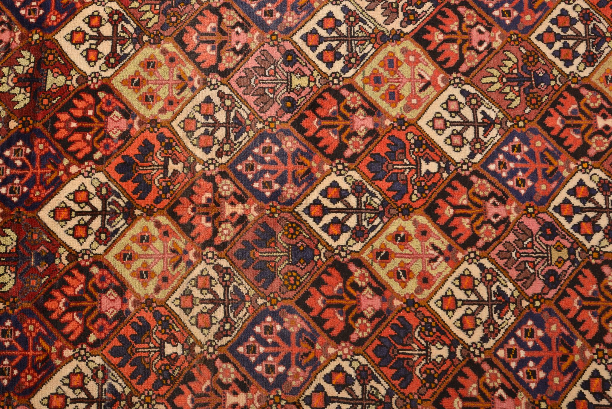 Hand-Knotted Afghan Old Nomadic Carpet For Sale
