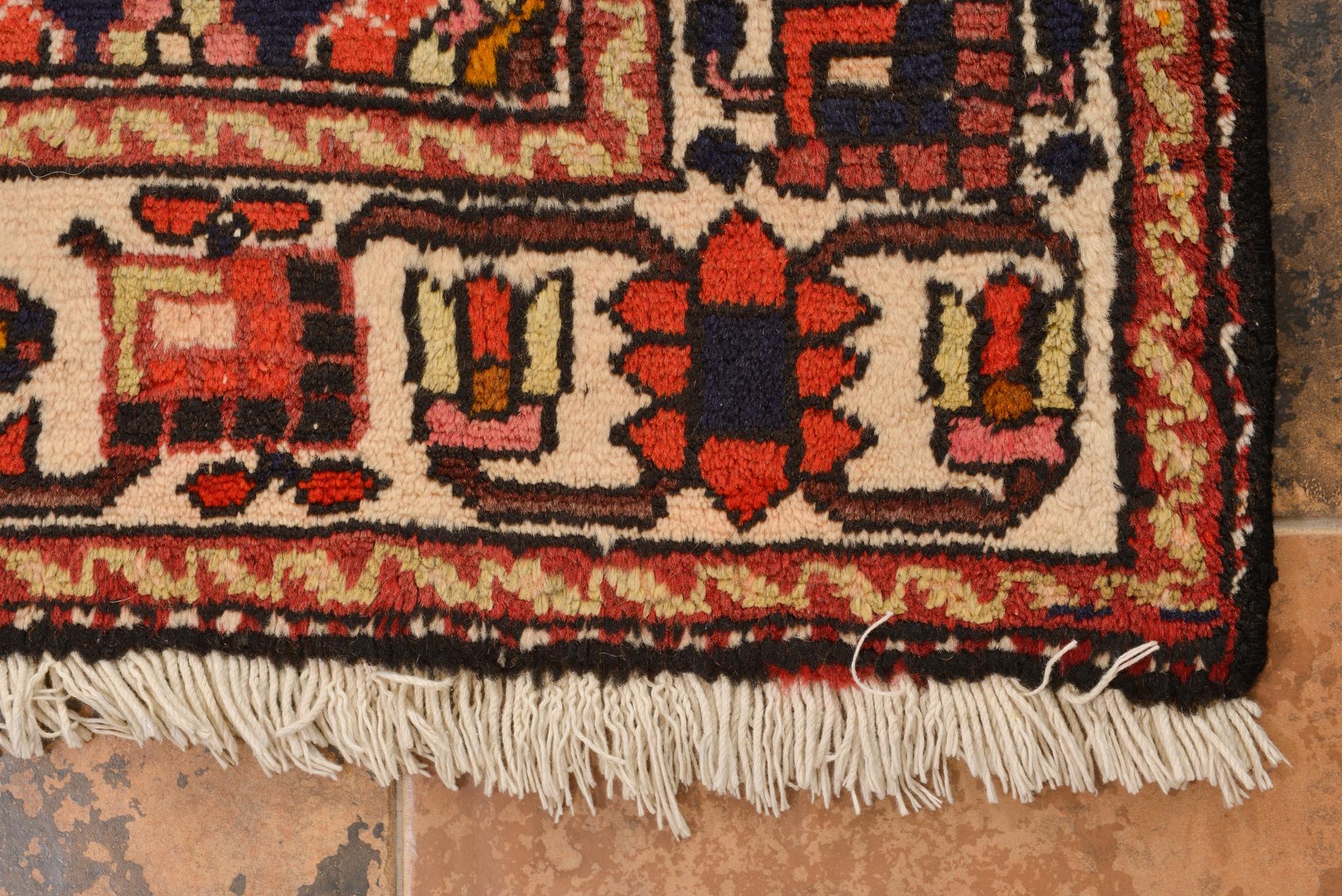 Wool Afghan Old Nomadic Carpet For Sale