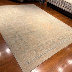 Afghan Oushak Classic Hand-Knotted Wool Rug, 9' x 11'9"