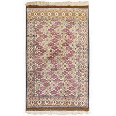 Tappeto Afghano Part Silk Contemporary Accent Rug