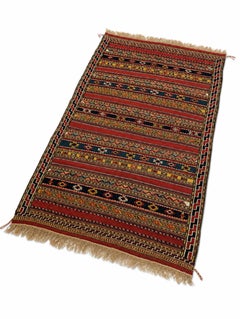 Afghan Persian-Style Tribal Kilim Rug, 57.1 x 106.3 Inches