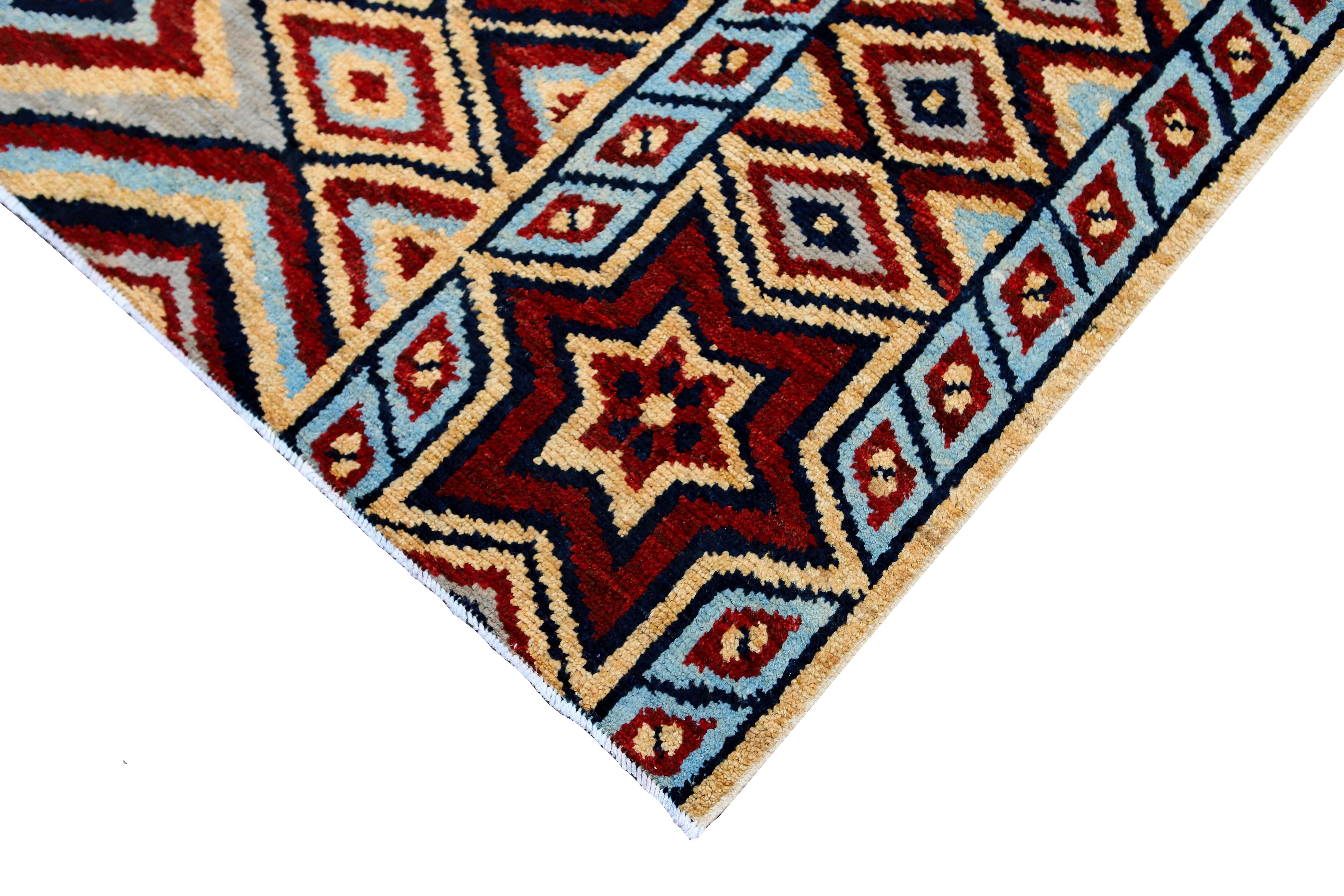 20th Century Afghan Red Traditional Rug For Sale