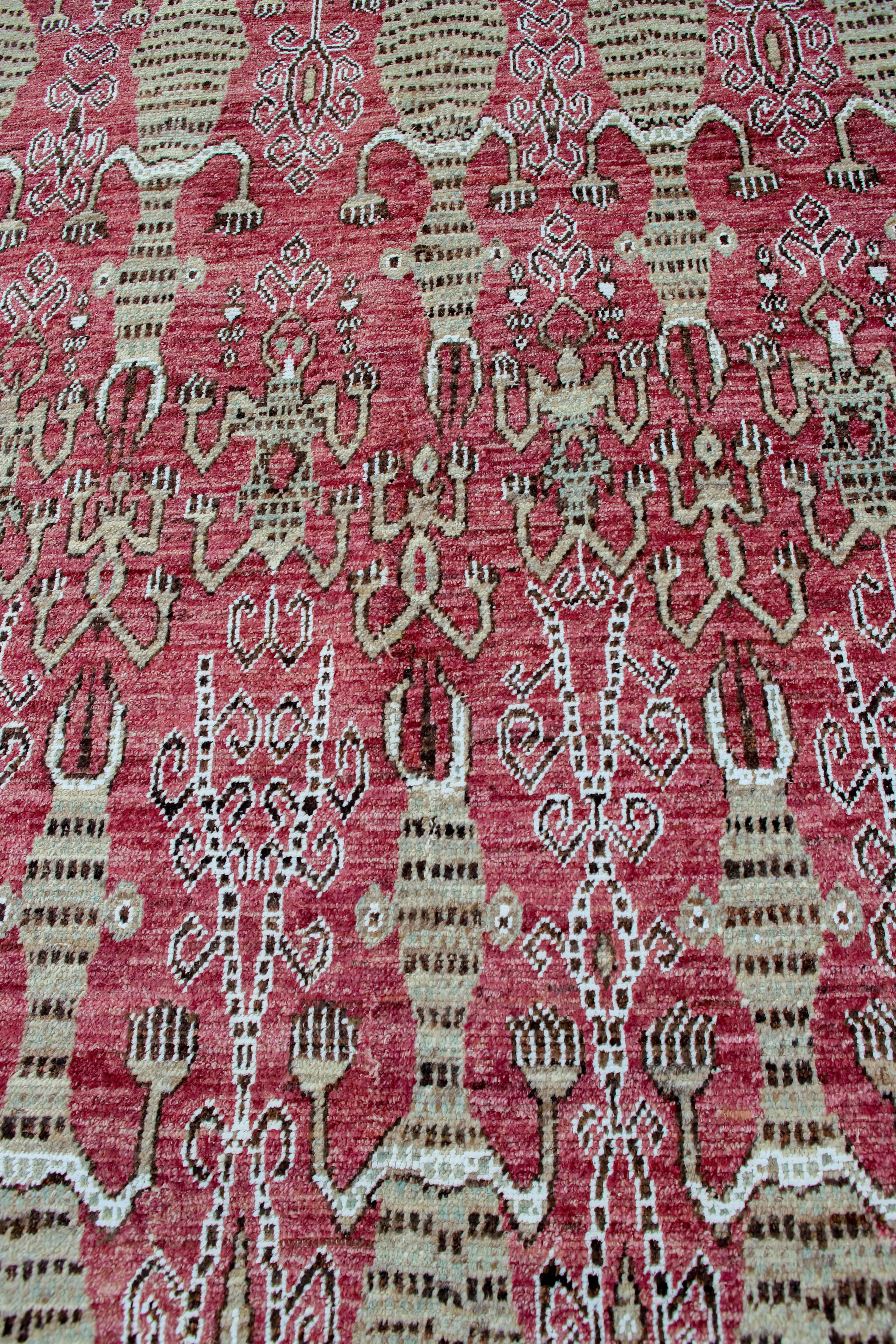 Afghan Red Tribal Rug In Excellent Condition For Sale In Los Angeles, CA