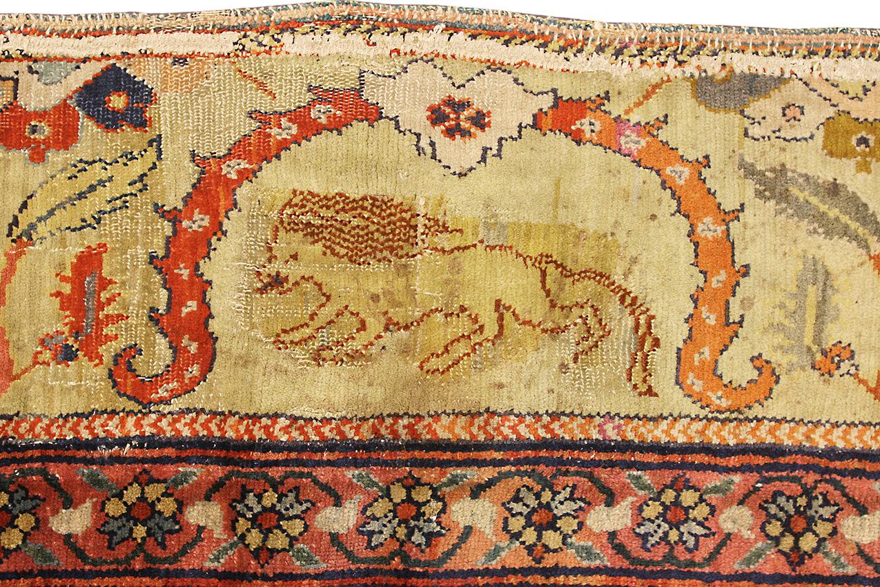 Hand-Knotted Afghan Rug Herat Late 18th Century For Sale
