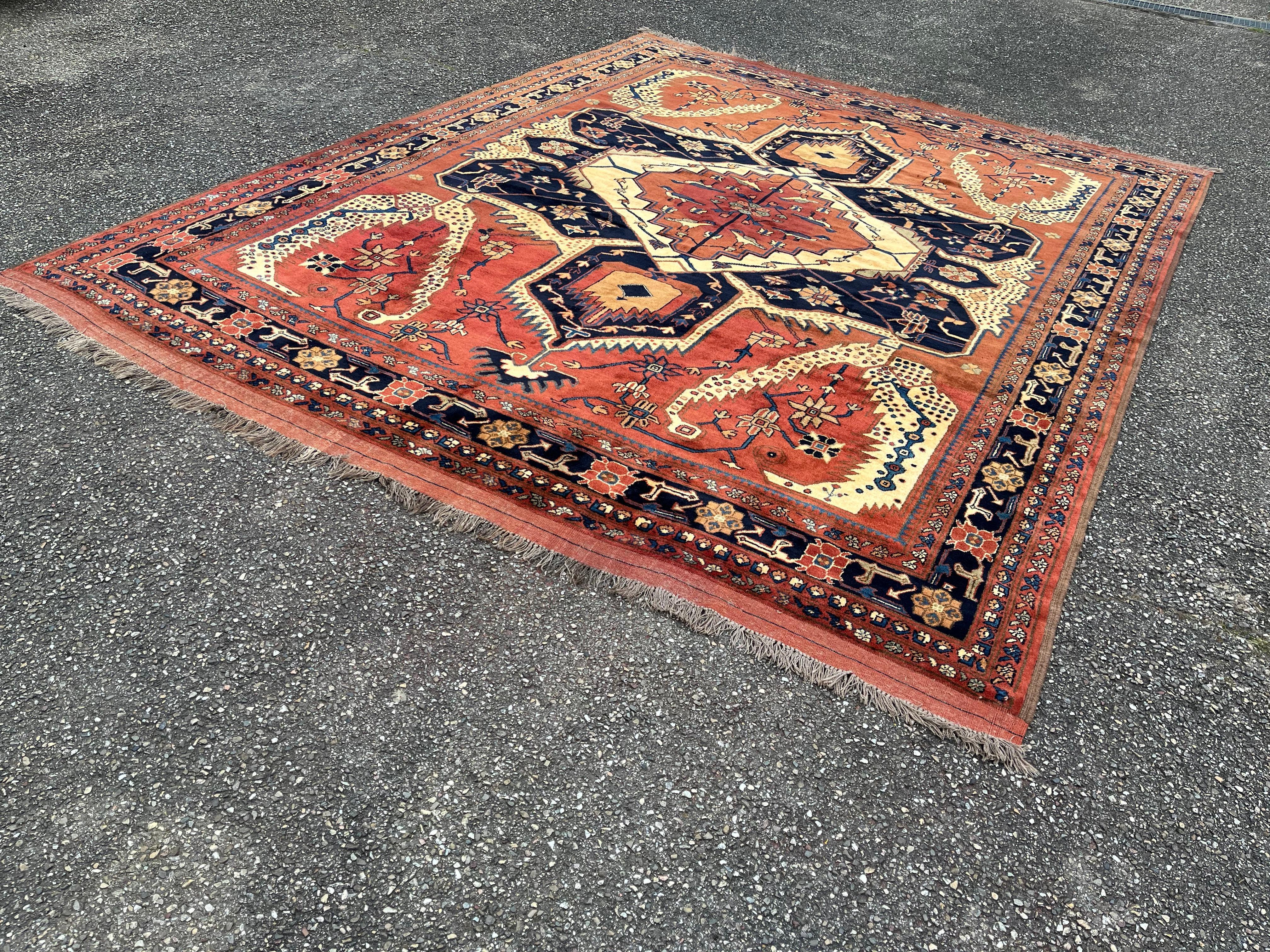 Afghanischer Teppich im Kargai-Design Heriz Serapi im Angebot 4