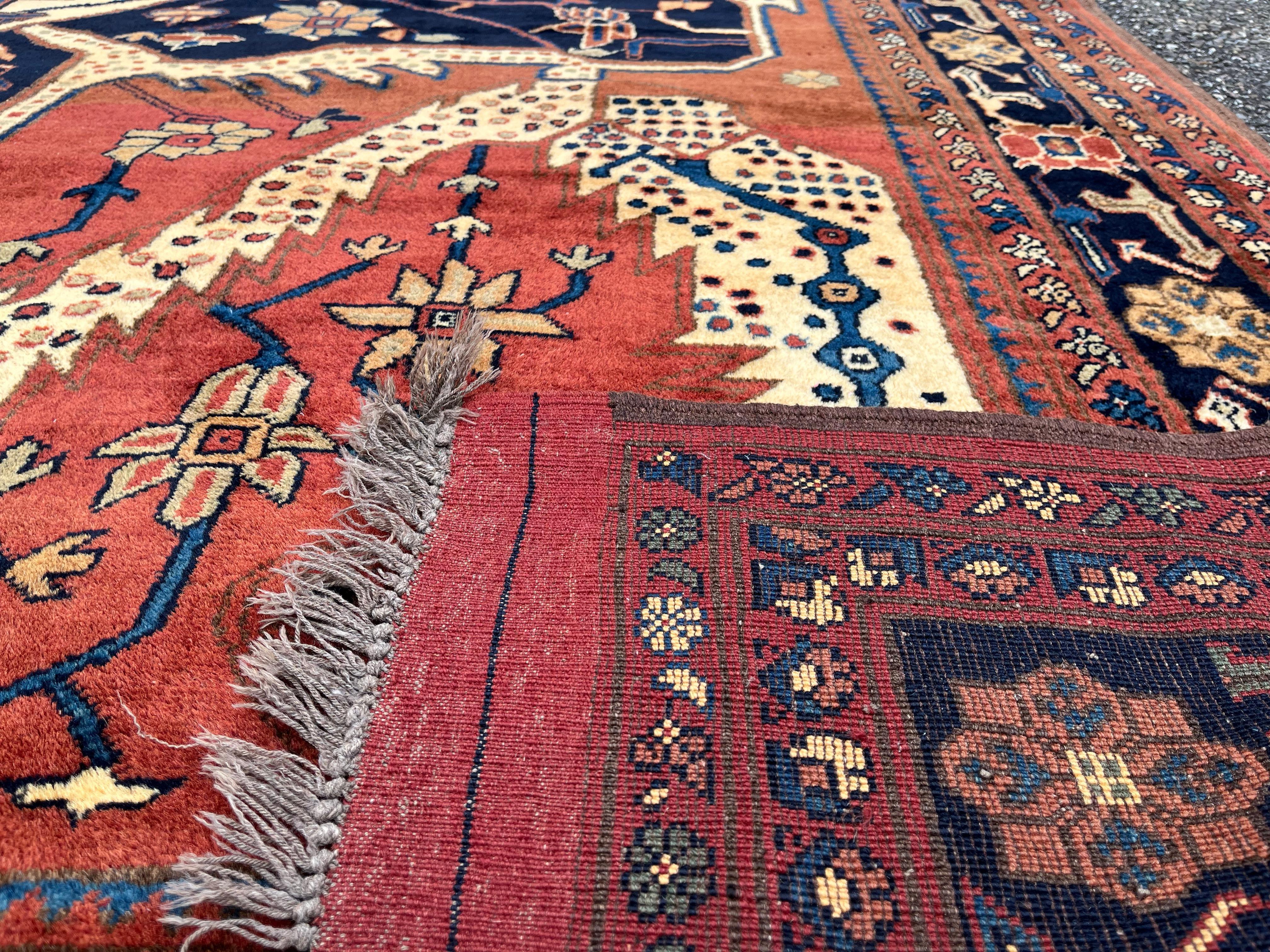 Afghanischer Teppich im Kargai-Design Heriz Serapi im Angebot 6