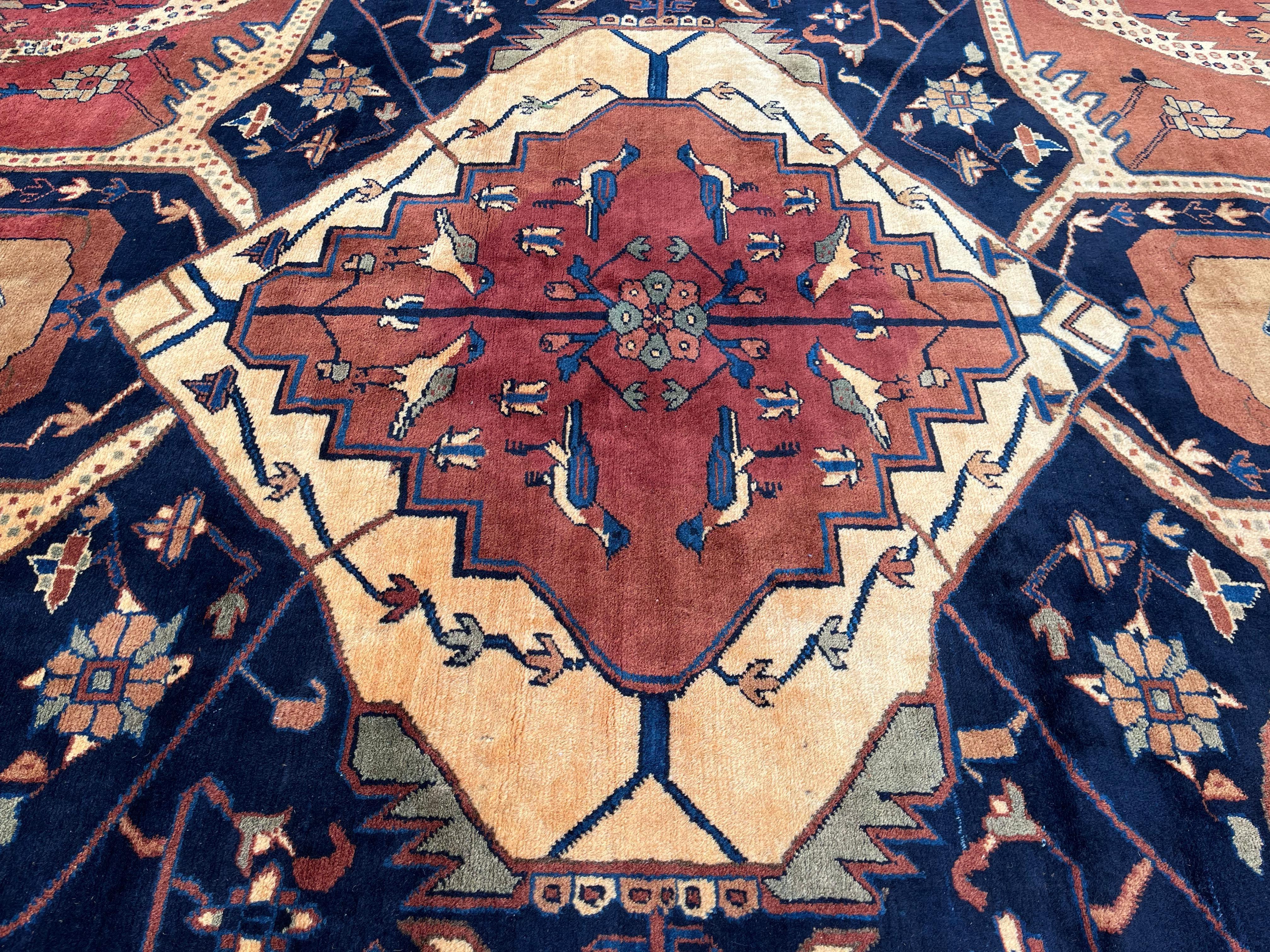 Afghanischer Teppich im Kargai-Design Heriz Serapi im Angebot 3