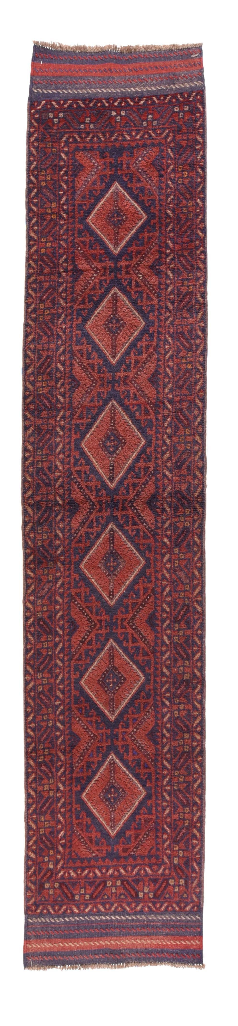 Afghanischer Läufer 2'3'' x 10'11'' (21. Jahrhundert und zeitgenössisch) im Angebot