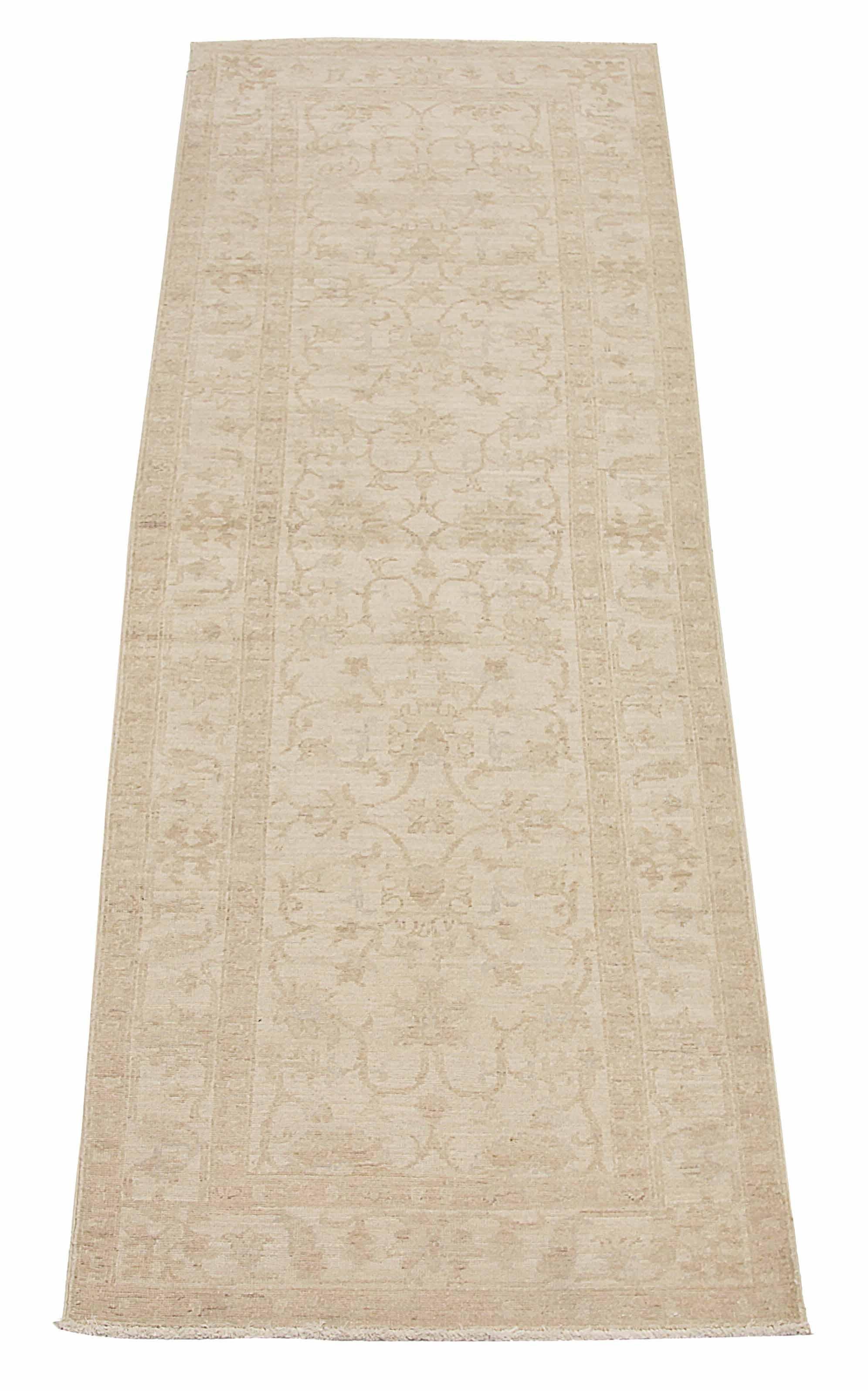 Afghan runner rug handwoven from the finest sheep’s wool. It’s colored with all-natural vegetable dyes that are safe for humans and pets. It’s a traditional Farahan design handwoven by expert artisans. It’s a lovely runner rug that can be