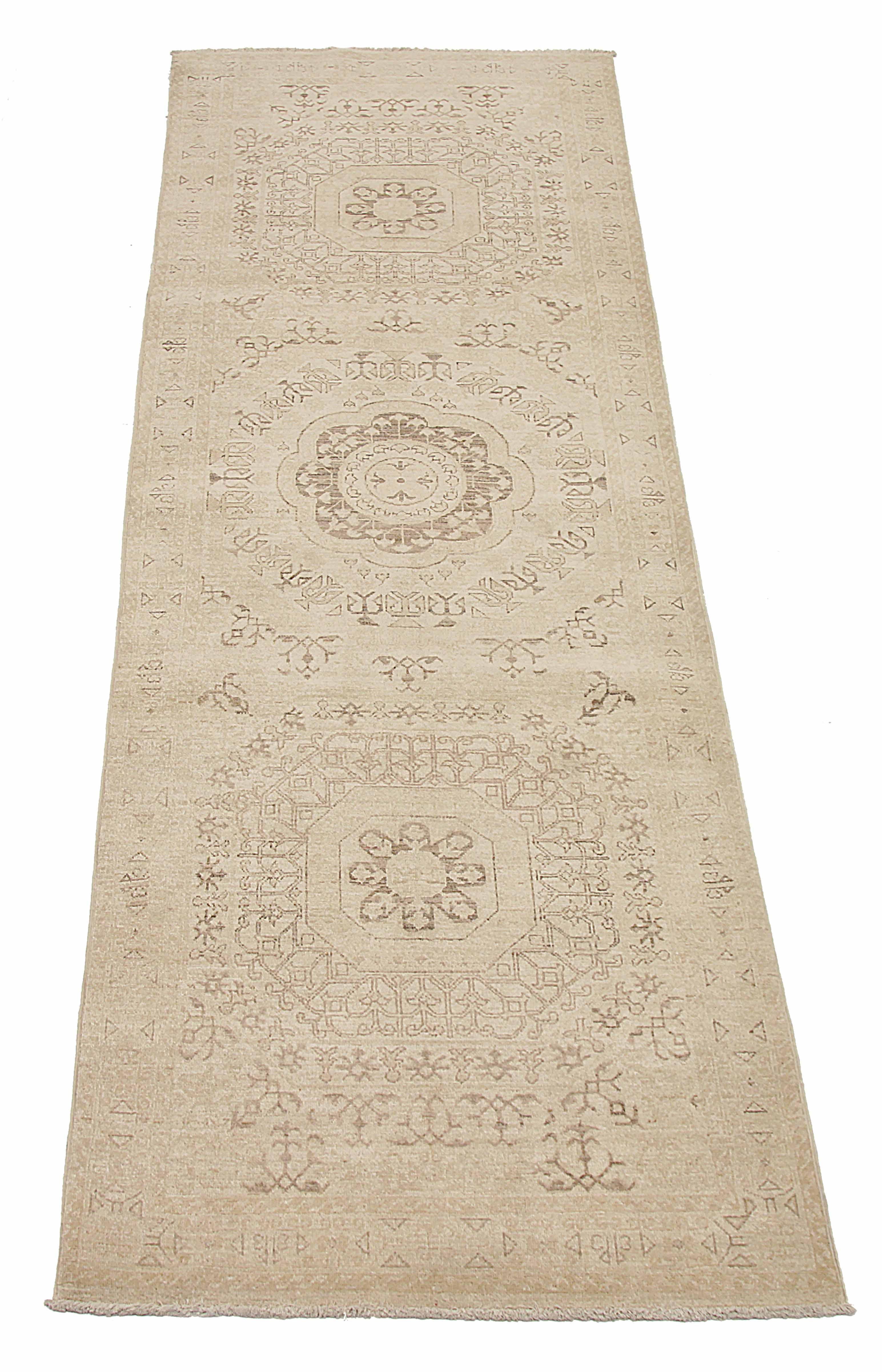 Runner rug handwoven from the finest sheep’s wool. It’s colored with all-natural vegetable dyes that are safe for humans and pets. It’s a traditional Tabriz design handwoven by expert artisans. It’s a lovely runner rug that can be incorporated with