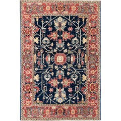 Tapis afghan en laine « Serapi » noué à la main par une tribu, 4'1" x 6'