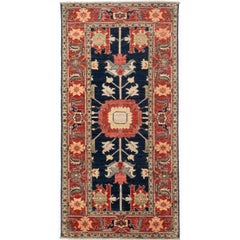 Afghanischer, handgeknüpfter Serapi-Stammes-Läufer aus Wolle, 3' x 6'
