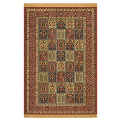 Afghan Silk Kheshti Rug, Persian Bakhtiari Style, 40 x 61 In.