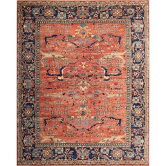 Afghan Sultanabad Classic Hand-Knotted Wool Rug, 8'10" x 11'8"