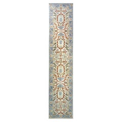 Afghan Sultanabad Master Wool 3x14 Blue, Ivory & Red Handmade Runner Rug