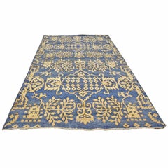 Afghan Sultanabad Wool 5x9 Blue & Beige Handmade Area Rug