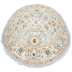 21st Century Oval Sultanabad 8x10 Light Blue & Ivory Handmade Area Rug (Tapis de sol ovale Sultanabad 8x10 bleu clair et ivoire)