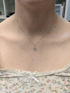 Afghan Tourmaline Pendant w Earth Mined Diamond Accents in 14K Solid Rose Gold