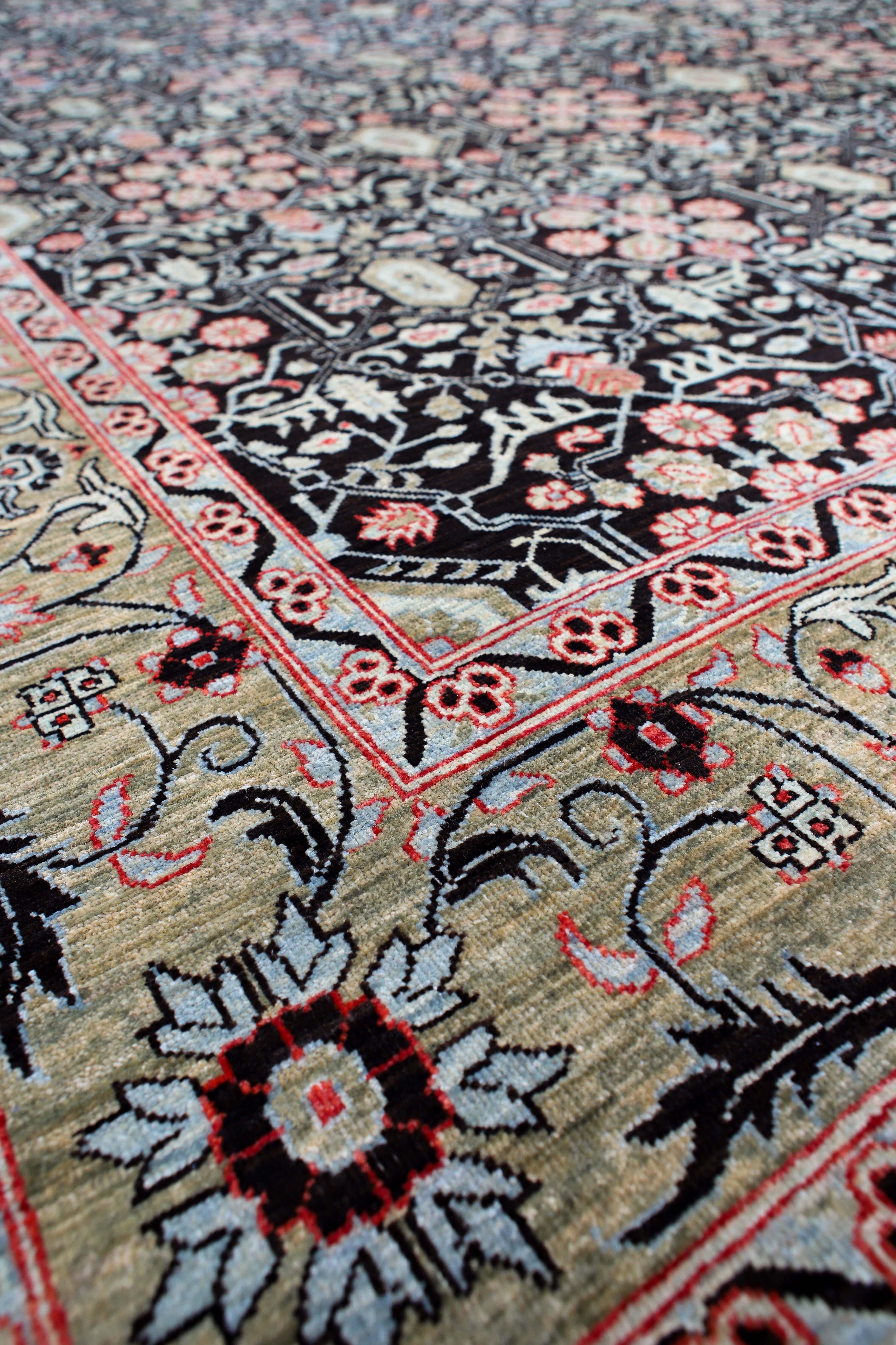 20th Century Afghan Traditional Hand Knotted Rug For Sale