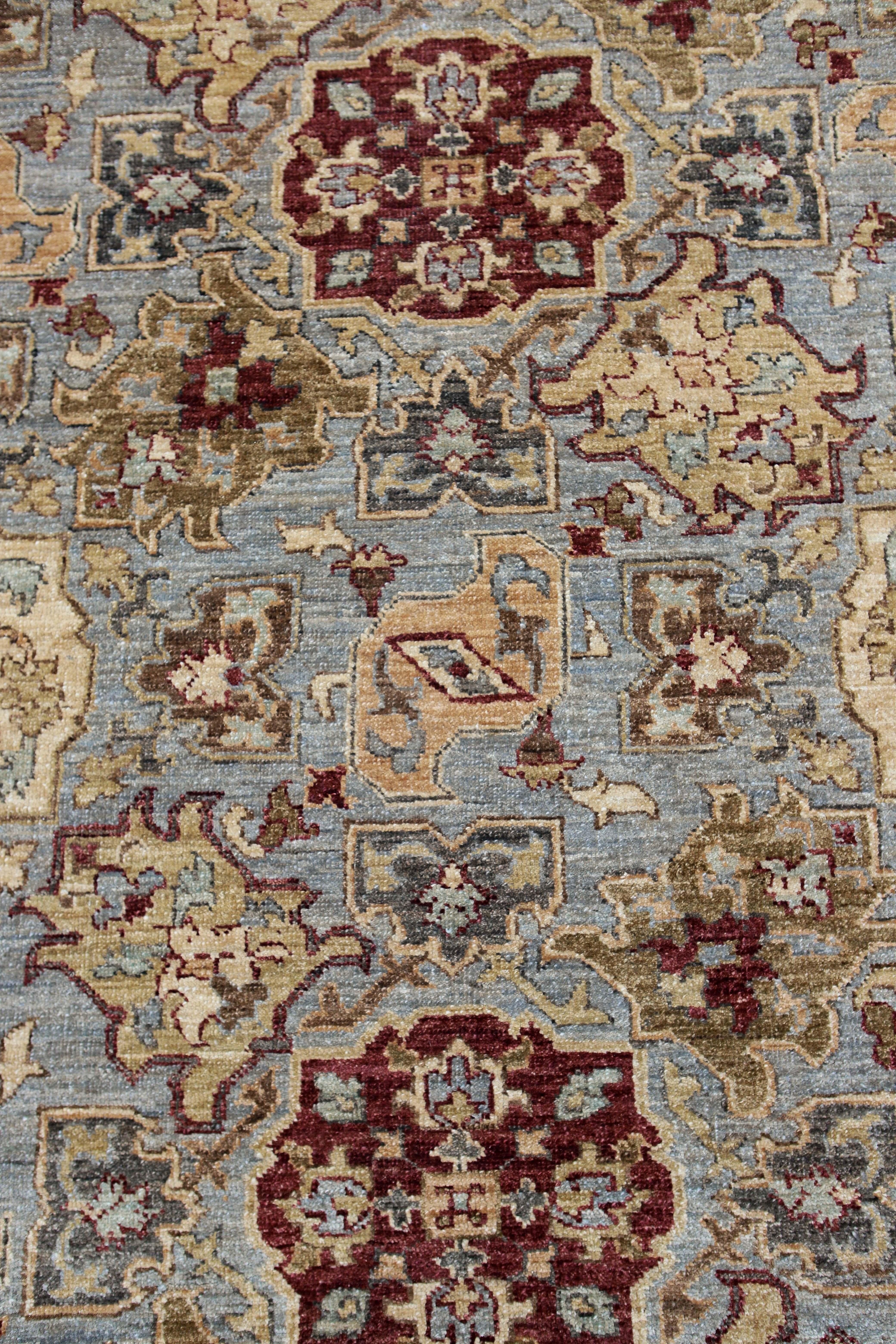 Transitional Afghan designed 10 x 14 rug.
Hand knotted with hand-spun wool, woven in Afghanistan. This beautifully designed rug will be sure to stand out in any room.
Made of 100% wool.
Yarn-dyed for vibrant, lasting color. Measures: 9’10’ x