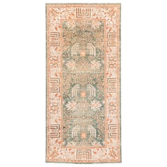 Afghan Transitional Hand Knotted Wool Rug with Muted Colors