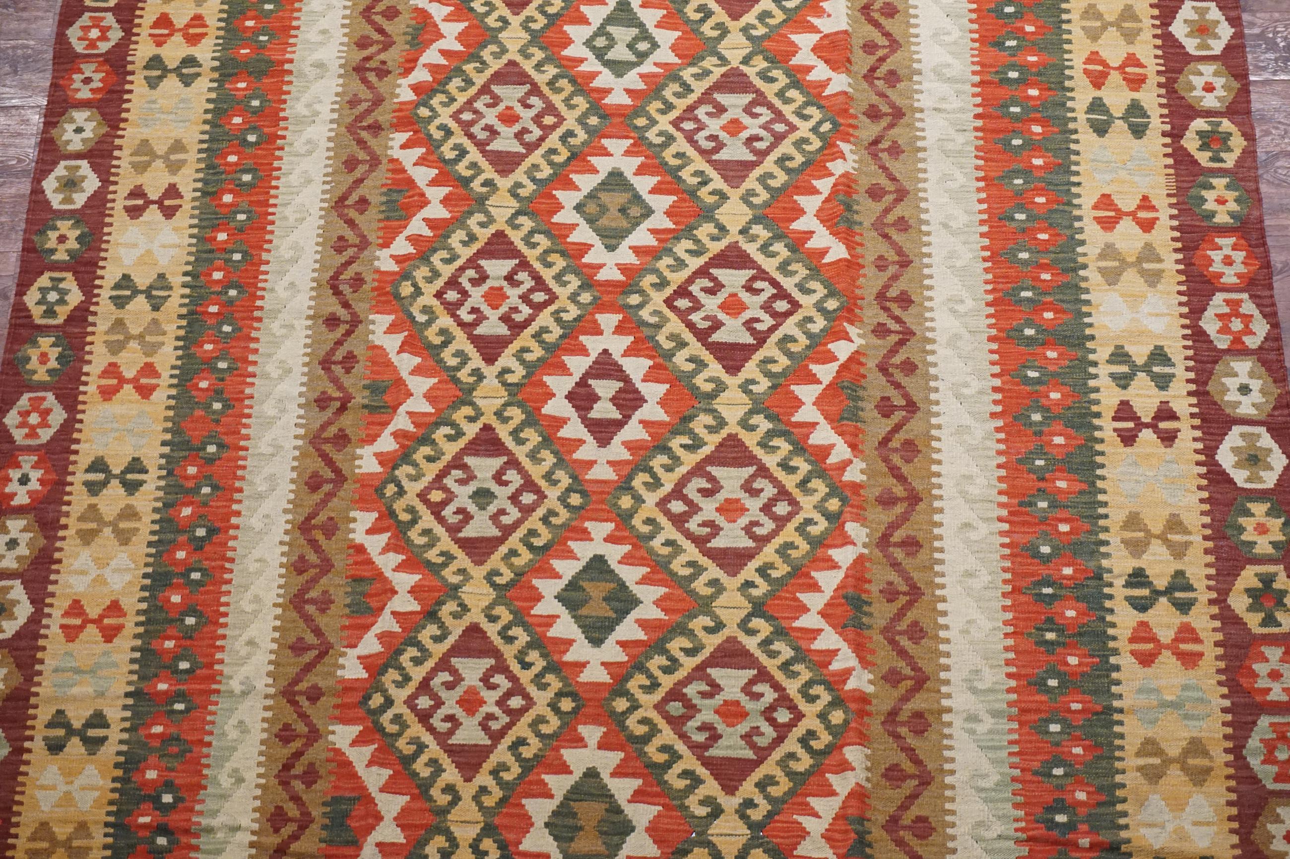 Afghan Tribal Chobi Kilim Rug In Excellent Condition For Sale In Northridge, CA