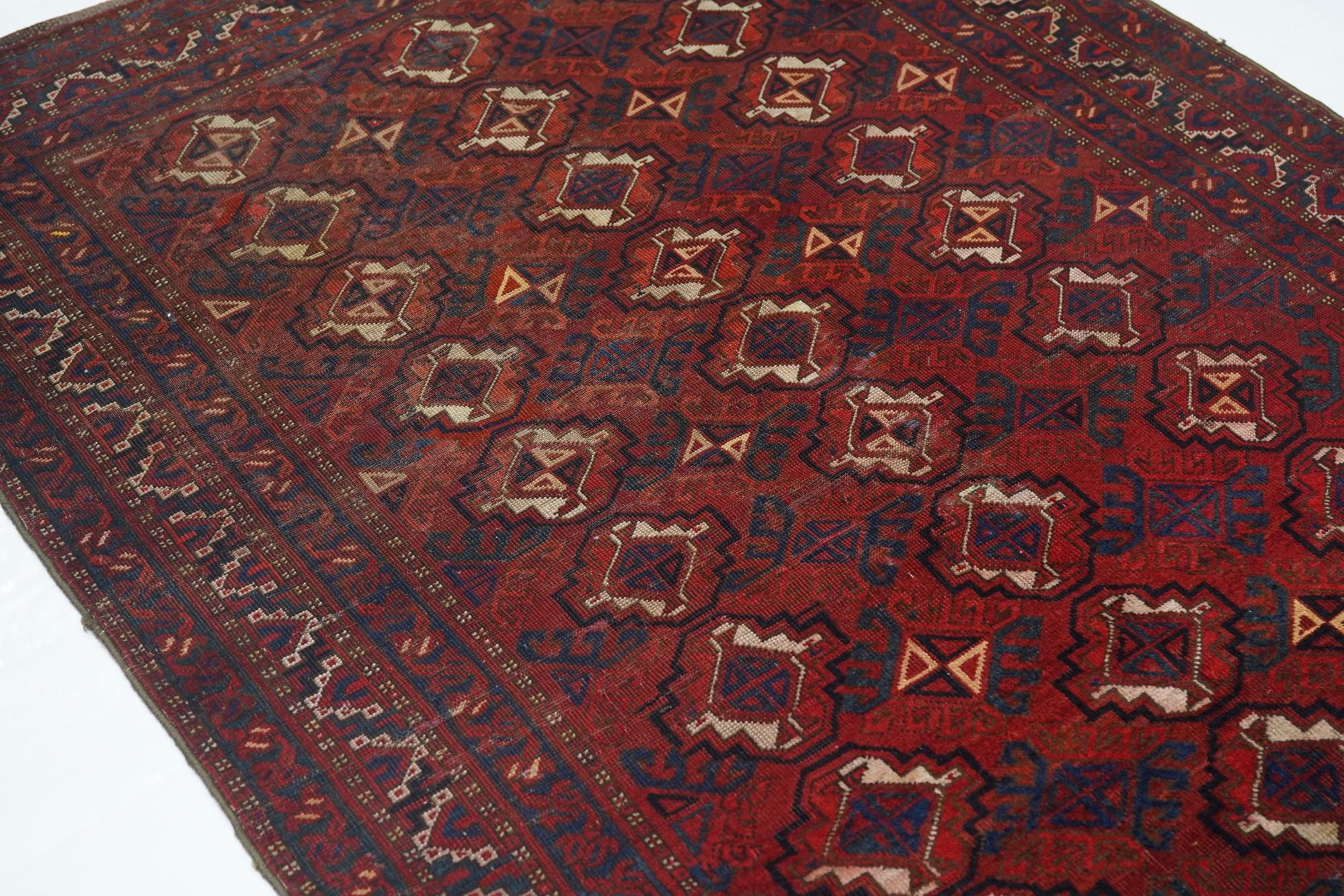 Afghanischer Vintage-Teppich 4'7'' x 6'9'' im Angebot 1