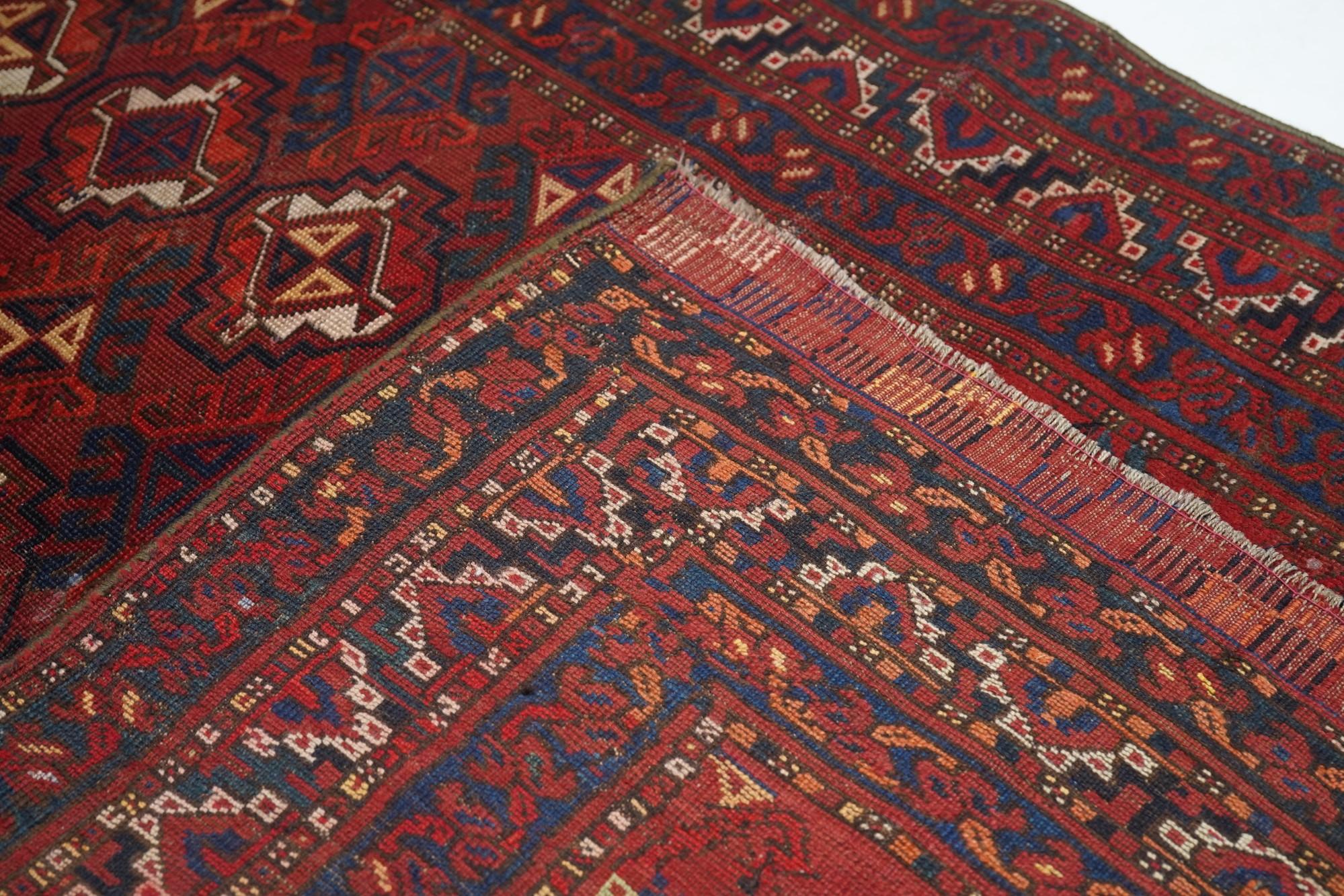 Vintage Afghan Rug 4'7'' x 6'9'' For Sale 2